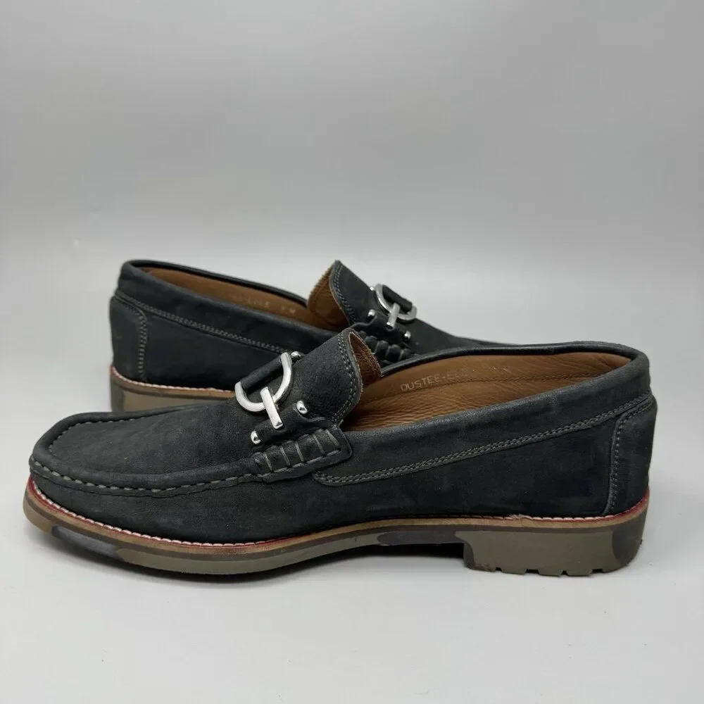 Donald J Pliner  DUSTEE Suede Horsebit Loafers Men's Size 9M Black